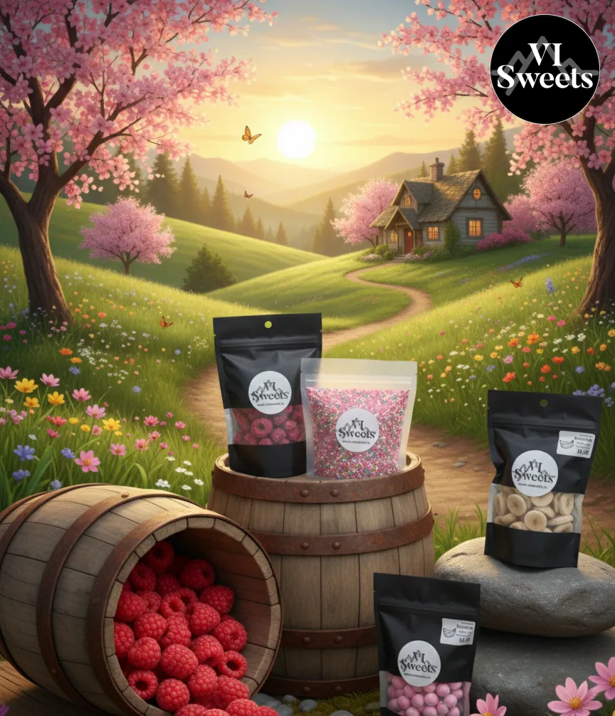 Freeze dried fruits, vegetables and candy made right here on Vancouver Island.island