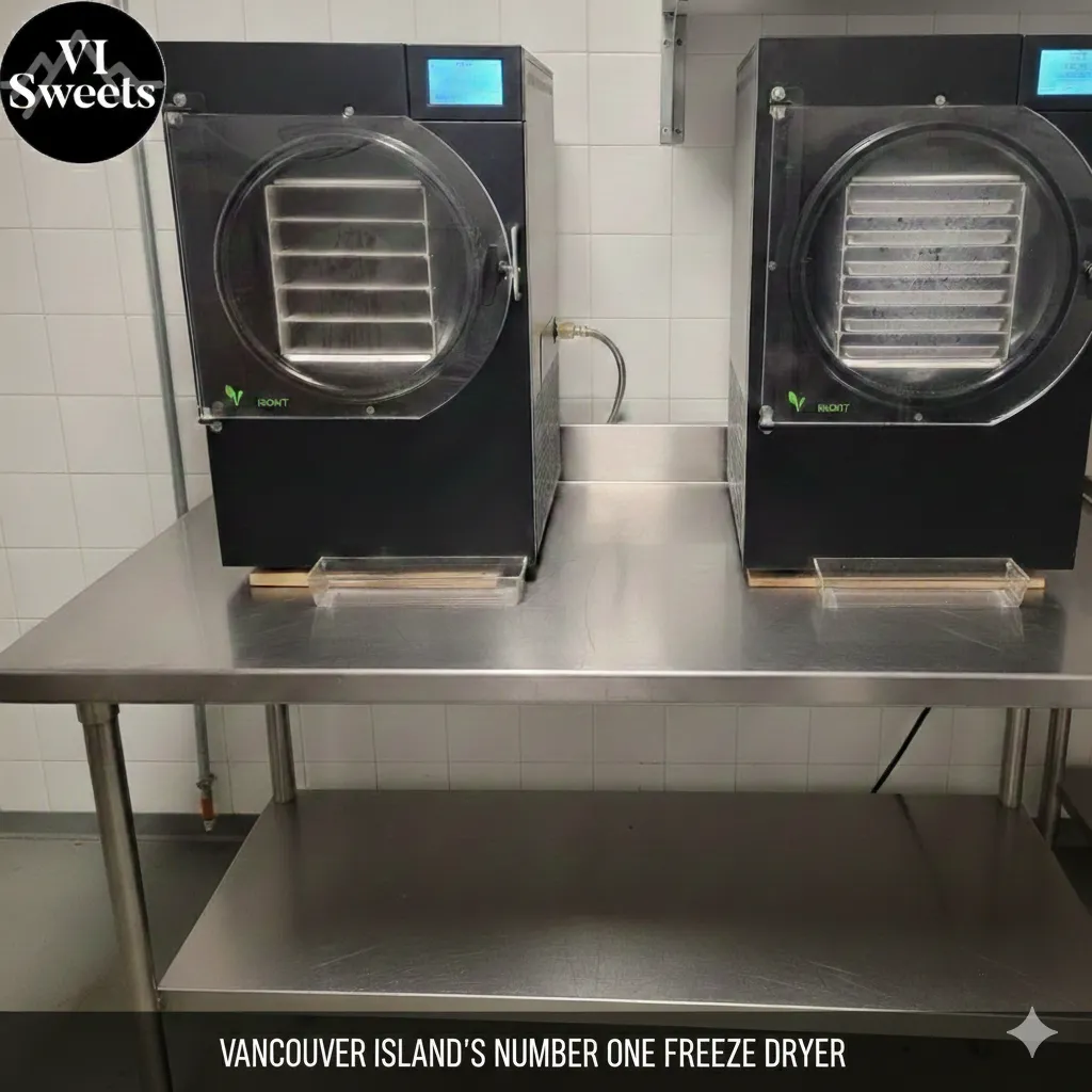 VI Sweets freeze dryers in the Comox Valley on Vancouver Island